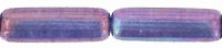 Long Tubes 14 x 4mm : Luster - Transparent Denim Blue