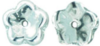 Flat Flowers 8 x 3mm: Silver - 1/2
