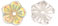 Flat Flowers 8/3mm : Crystal - Vitral