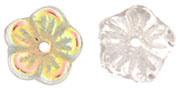 Flat Flowers 8 x 3mm : Crystal - Vitral