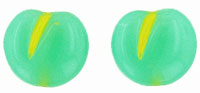 Fruit Beads - Flat: Milky Green / Yellow