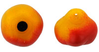 Fruit Beads - 3D : Apples - Milky Yellow/Red