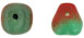 Fruit Beads - 3D : Pears - Milky Green/Red