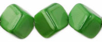 Diagonal Cubes 8mm : Coral Green