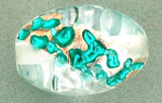 Oval/Silver Stripe 18/11mm: Crystal/Green