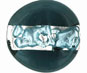 Flat Oval/Silver Stripe 15/10mm: Montana Blue