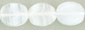 Twisted Flat Ovals 12 x 9mm : Milky White