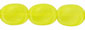 Twisted Flat Ovals 12 x 9mm : Chartreuse