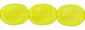 Twisted Flat Ovals 12 x 9mm : Chartreuse