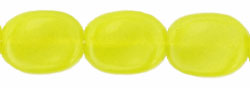 Twisted Flat Ovals 12 x 9mm : Chartreuse