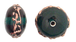 Bronze Band Cushion 8/12mm: Green Emerald
