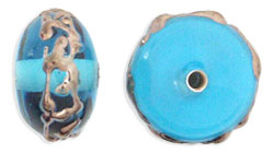 Bronze Band Cushion 8/12mm: Aquamarine
