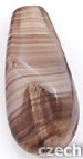 Pinched Drops 16/8mm : Opaque Brown/White