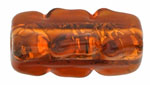 Dimpled Cylinder with Silver Foil 18/8mm: Topaz
