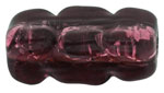 Dimpled Cylinder with Silver Foil 18/8mm: Amethyst