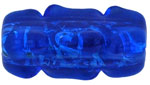 Dimpled Cylinder with Silver Foil 18/8mm: Cobalt