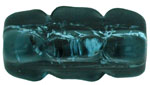 Dimpled Cylinder with Silver Foil 18/8mm: Montana Blue