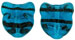 Cat Faces 13mm: Teal Tortoise