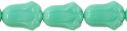 Tulips 12 x 8mm : Green Turquoise