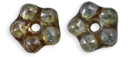 Flower Spacer 5mm : Luster - Transparent Green
