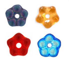 5mm Czech Pressed Glass Flower Spacer Beads