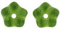 Large Flower Spacer 7mm : Olivine