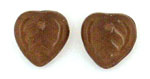 Heart Leaves 10 x 10mm : Smoky Topaz