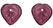 Heart Leaves 10 x 10mm : Amethyst