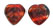 Heart Leaves 10/10mm : Red w/Black Swirl