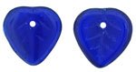Heart Leaves 10 x 10mm : Cobalt