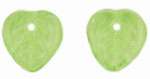 Heart Leaves 10 x 10mm : Lime Green
