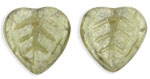 Heart Leaves 10 x 10mm : Luster - Olivine