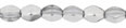 Pinch Beads 5/3mm : Silver - 1/2 Coat