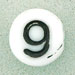 Letter Beads (White) 7mm: Number 9