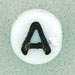 Letter Beads (White) 7mm: Letter A