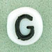 Letter Beads (White) 7mm: Letter G