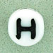 Letter Beads (White) 7mm: Letter H