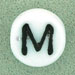 Letter Beads (White) 7mm: Letter M