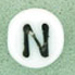 Letter Beads (White) 7mm: Letter N