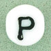 Letter Beads (White) 7mm: Letter P