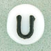 Letter Beads (White) 7mm: Letter U