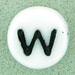 Letter Beads (White) 7mm: Letter W