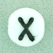 Letter Beads (White) 7mm: Letter X