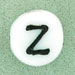 Letter Beads (White) 7mm: Letter Z