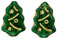 Christmas Trees 17 x 7mm : Green Emerald