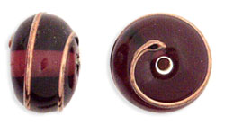 Bronze Wire Cushion 8/12mm: Amethyst