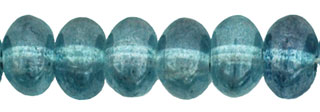 Nugget Spacers 6 x 4mm : Luster - Transparent Blue