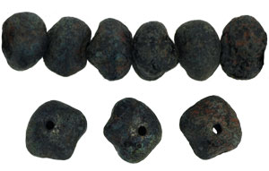 Nugget Spacers 8/10mm : Jet - Stone Picasso