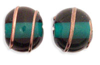 Bronze Wire Round 8mm: Green Emerald