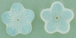 Large Flat Flowers 16 x 4mm : Milky White